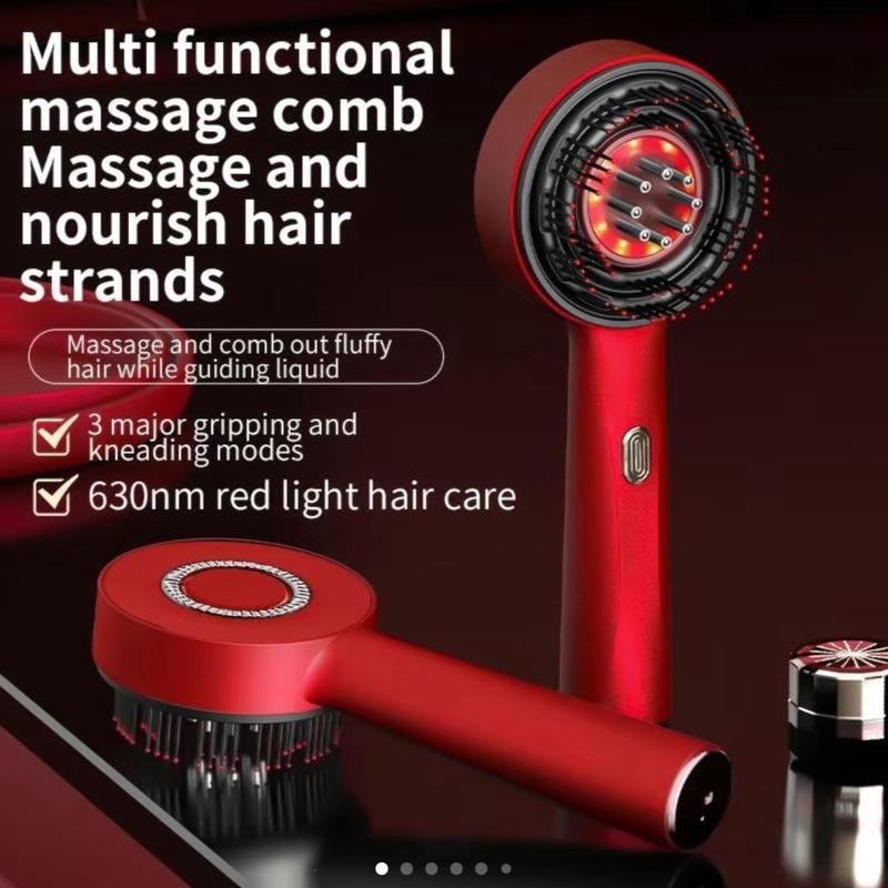 Laser Medicine Hair Growth Comb Scalp Care Massage Comb Red Light Head Heal, 3-in-1 Electric Scalp Massage Comb - Red Light Therapy & Oil Applicator