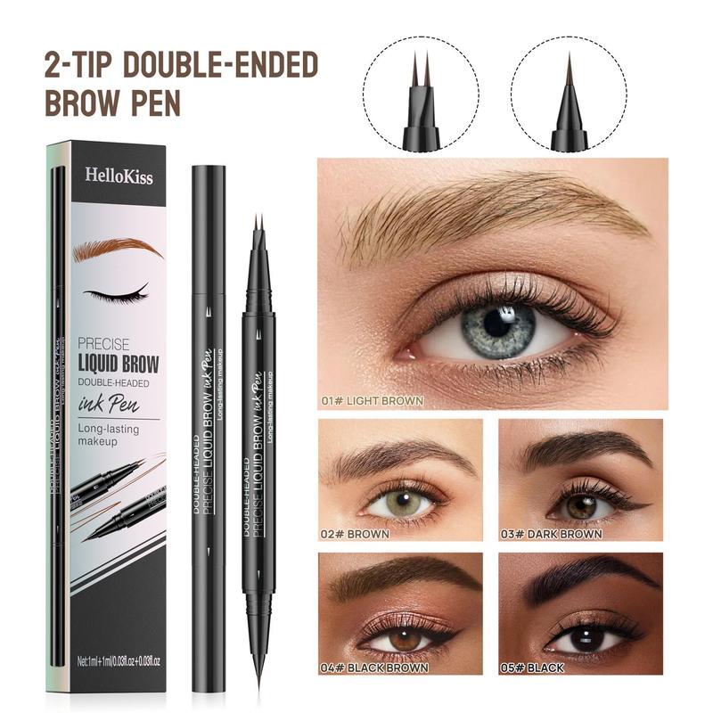 2 in 1 Eyebrow Pencil, 1 Count Long Lasting Eyebrow Pencil, Eye Brow Makeup Tool, Makeup Accessories, Cosmetic Product for Women