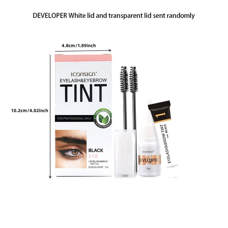 2 in 1 Eyebrow & Eyelash Tint Kit, Waterproof Long Lasting Eyebrow & Eyelash Dye Kit, Eyebrow Makeup Tool for Women