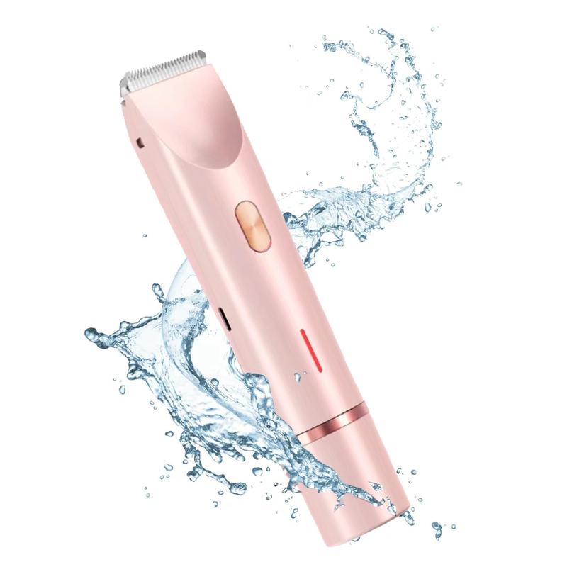 Electric Bikini Trimmer for Women, Rechargeable 2 in 1 Body & Facial Hair Removal, Waterproof Wet & Dry Use Trimmer for Women, Christmas Gift