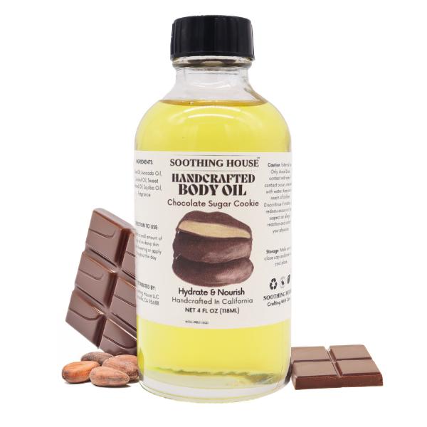 Handcrafted Chocolate Sugar Cookie Body Oil for Soft Skin