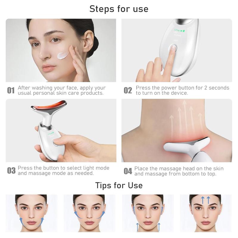 Summer Multifunctional Comfort Facial Massager, 1 Count Neck Face Massager, Neck Beauty Product, Neck Face Lifting Tool, Heating Facial Beauty Massager, Christmas Skincare Product