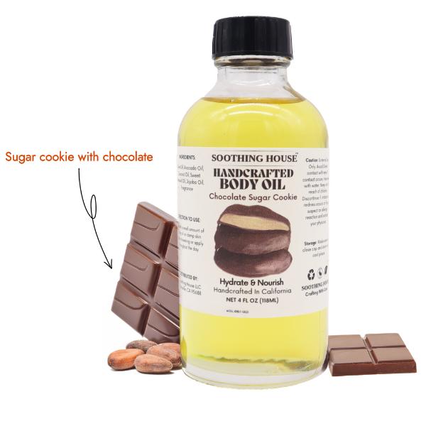 Handcrafted Chocolate Sugar Cookie Body Oil for Soft Skin