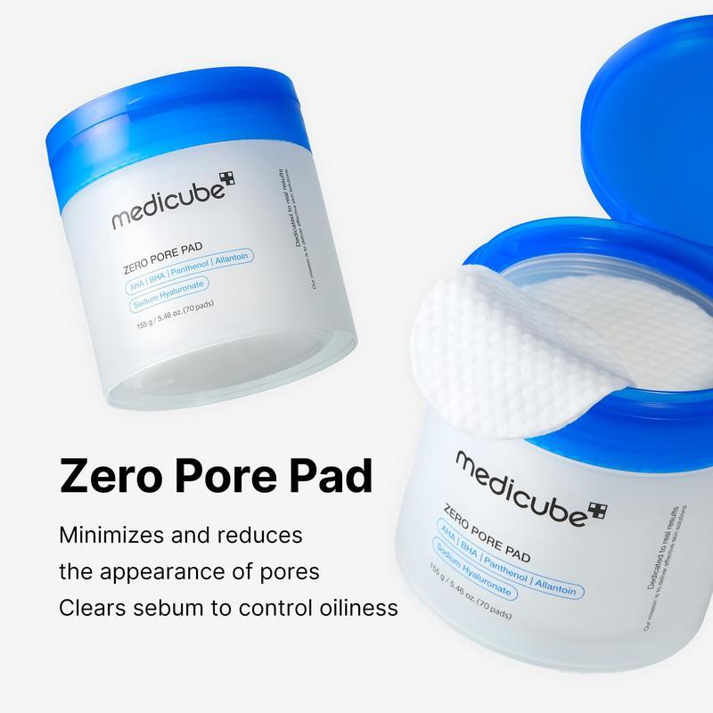 Medicube Zero Pore Pads 2.0, Dual-Textured Facial Toner Pads for Exfoliation and Pore Care with 4.5% AHA Lactic Acid & 0.45% BHA Salicylic Acid, Ideal for All Skin Types, Skin Care (70 Pads)Limited time discount