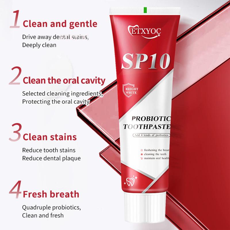 ETXYOC-Sp10 Probiotic Toothpaste,Sp-10 Ultra Whitening Toothpaste,Probiotics Bright White Toothpaste,Sp-10 Probiotic Toothpaste,Sp10 Toothpaste,Fresh Breath,Deep Cleaning Care Toothpaste（2Pcs) Oral Daily Gentle Intensive Cleansing Fresh Breath  toothpaste