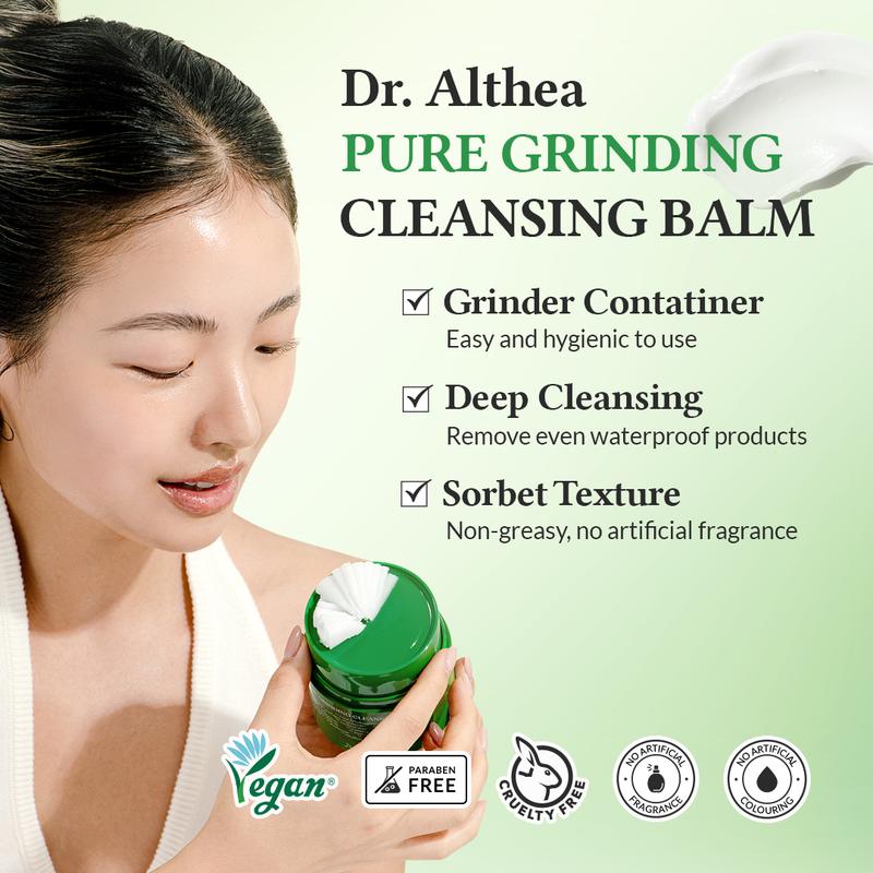 [Dr.Althea Official] Pure Grinding Cleansing Balm | Hygenic One-Step Makeup Remover | Gentle, Soothing for All Skin Types | Korean Vegan Skincare