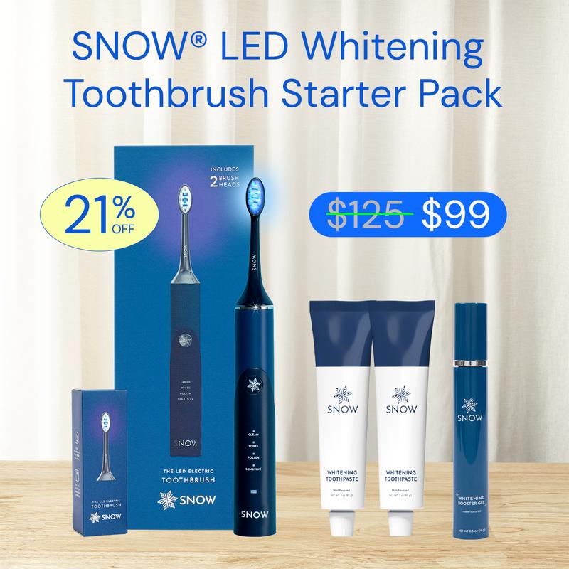 SNOW LED Whitening Electric Toothbrush Gen2 | Dentist-Designed Electric Toothbrush for Adults | Sonic Technology, LED Light, Modes, Timer, Rechargeable | Teeth Whitening