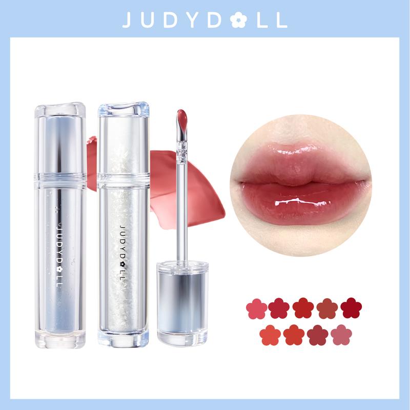 Judydoll Ice Watery Lip Gloss, Mirror Lip Glaze, Lip Stain, Waterproof Long-lasting Moisturizing Liquid Lipstick, Cute Lip Gloss, Tinted Lipstick, Plumping Diverse Shades, Not Easy To Fade, Makeup Lip Cosmetic- The Perfect Birthday Gift, Holiday Makeup