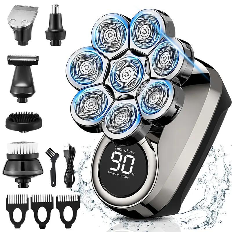 6 in 1 Electric Shaver, USB Rechargeable Electric Shaver, Household Men's Shaver, Men's Must-have, Holiday Gifts, Multifunctional Epilator, Christmas Gift