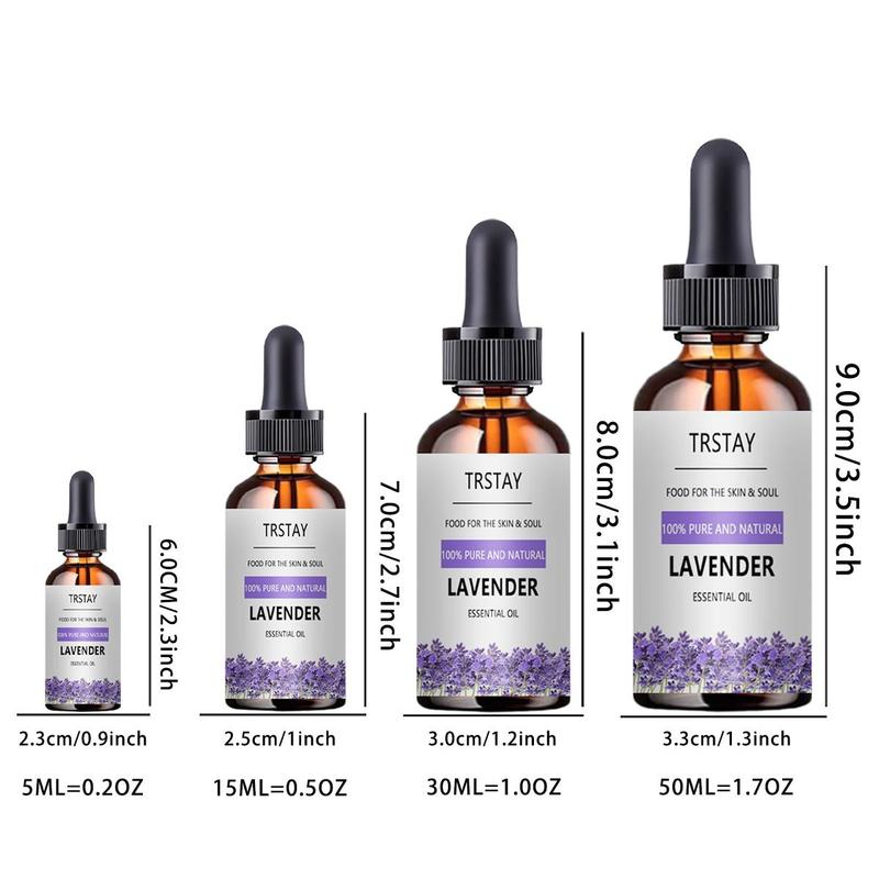 Natural Lavender Essential Oil, Long-lasting Fragrance Relaxing Essential Oil for Massage Shower, Nourishing Body Care Oil for Face, Neck, Hair