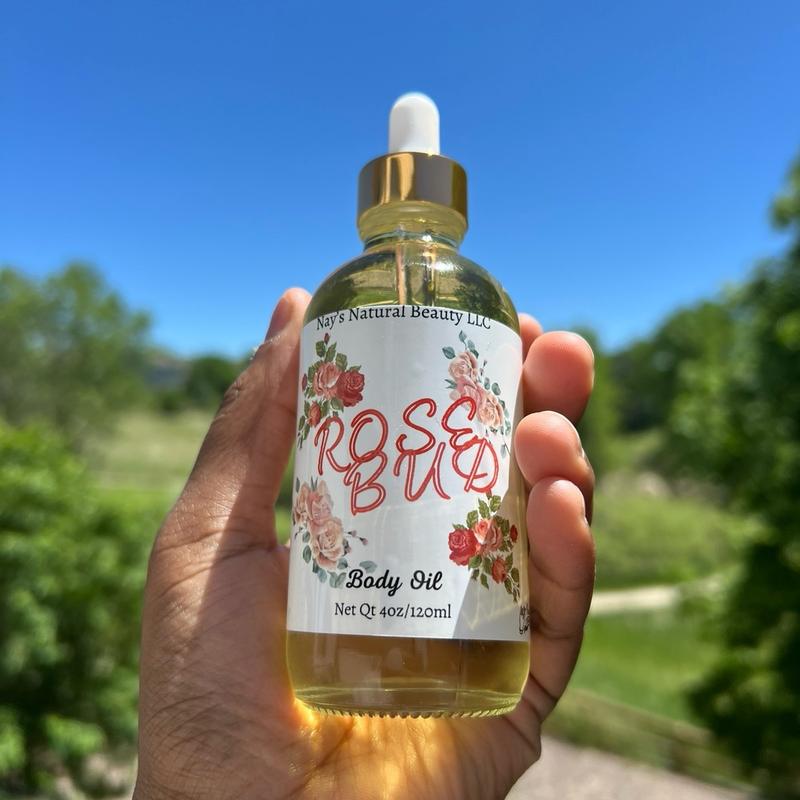 Rose Bud Body Oil - Luxurious Aromatic Blend, Nourishing Sunflower and Safflower Oils