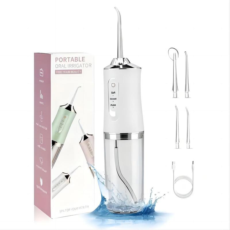 Mother's Day Gift Clean Your Tooth Water Flosser 4-in-1 Oral Rinse with DIY Mode 4 Jets Cordless Clean Your Tooth Flosser Portable and Recyclable Water Flosser Cleansing Cordless Water Flosser For Travel