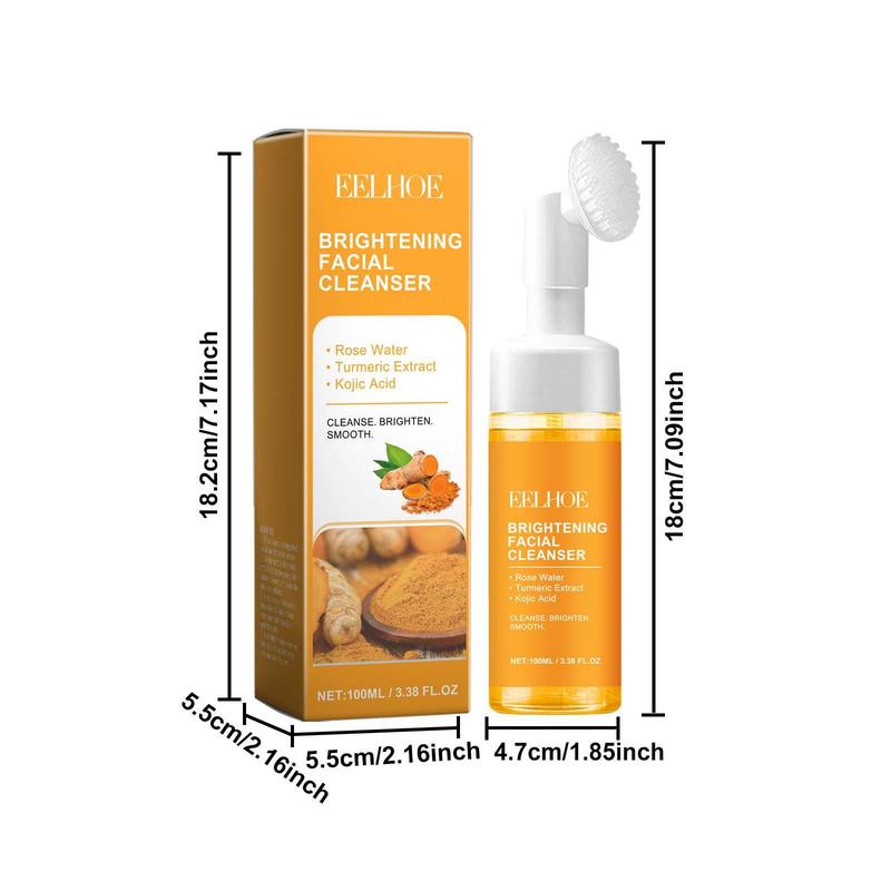 Turmeric Brightening Cleanser, Deep Cleansing Facial Wash, Moisturizing Facial Cleanser, Facial Skin Care Product for Women & Men