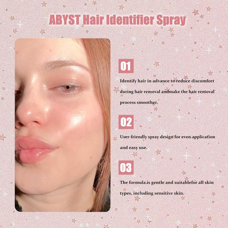 ABYST Upgrade Hair identifier Spray for Face Shaving Recognition Spray Moisturizing and Skin Care Hair Removal Women Dermaplaning Tool Shaving Kit