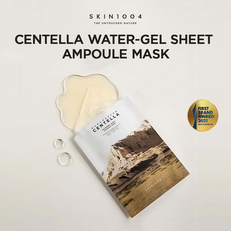 [SKIN1004 Official Shop] Madagascar Centella Watergel Sheet Ampoule Mask, 1box - 5ea, Fresh Corn Mint Oil Gel Type Sheet Triple Moisturizing Sebum Care Hydrating Moisture skin  1004