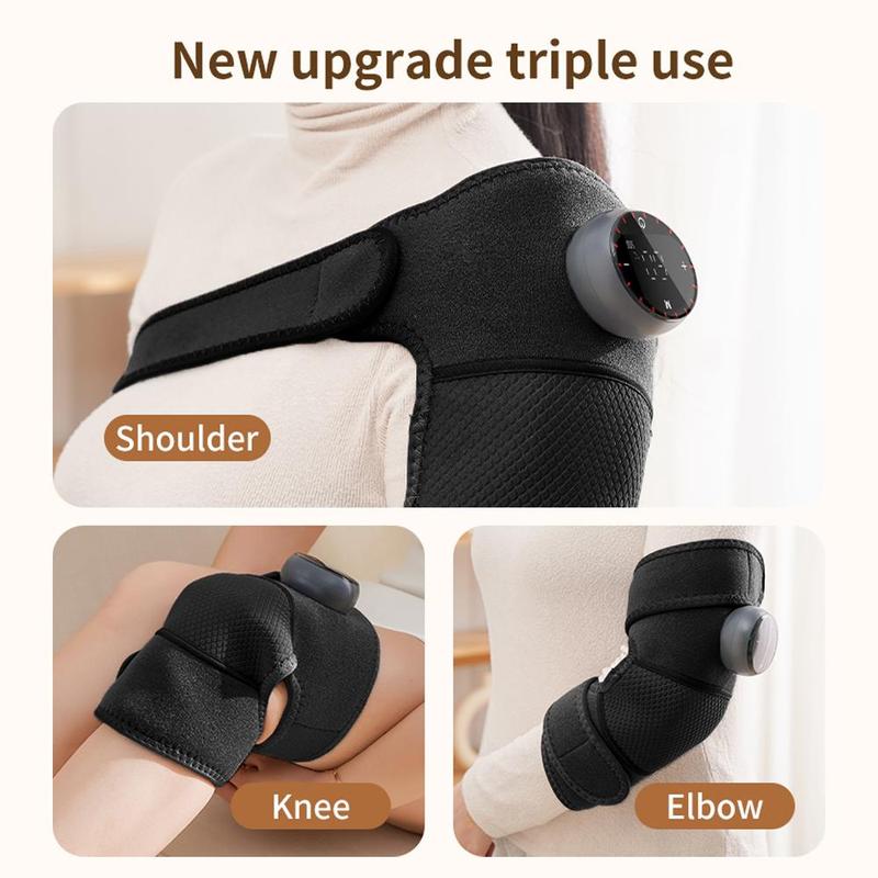 3 in 1 Electric Knee Massager, 1 Count 5 Speed Massage & 5 Heating Modes Massager, Shoulder & Knee & Elbow Massager for Home & Travel, Christmas Gift