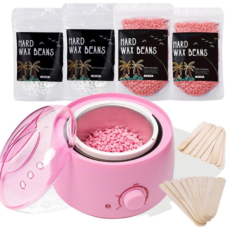 Hair Removal Waxing Kit, Summer Gifts, Back To School, Body Hair Removal Kit, Hot Wax Warmer Pot for Face Eyebrow Body Brazilian Bikini, Sensitive Skin Wax Machine with 25 Accessories