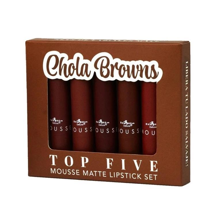 Chola Browns Mousse Matte Lipstick Five Piece Set -Italia Deluxe