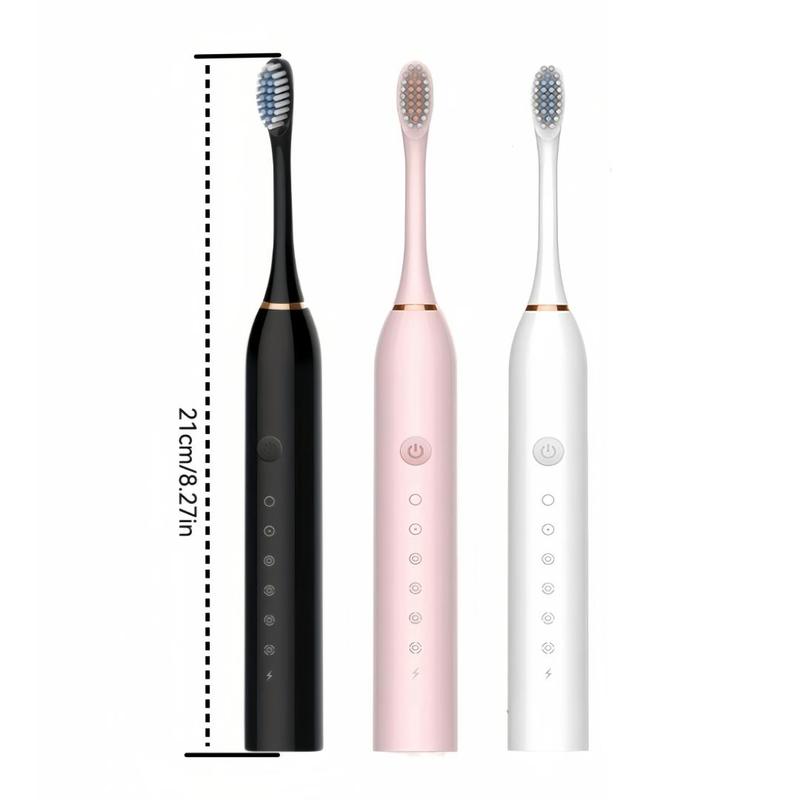 Electric Toothbrush Set, 1 Box USB Rechargeable Sonic Toothbrush with 8 Counts Brush Heads, Intelligent Timing Toothbrushes for Adults, Christmas Gift