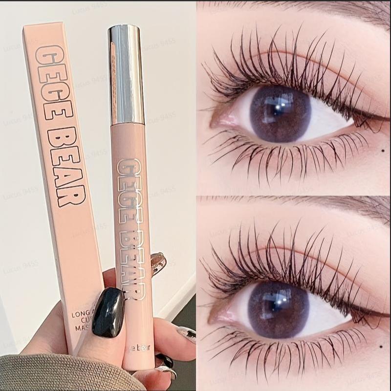 Summer Waterproof Curling Mascara, Volumizing Eyelashes Mascara, Long Lasting Quick Drying Eyelash Extensions Mascara, Flawless Eye Cosmetic for  Lash Cluster