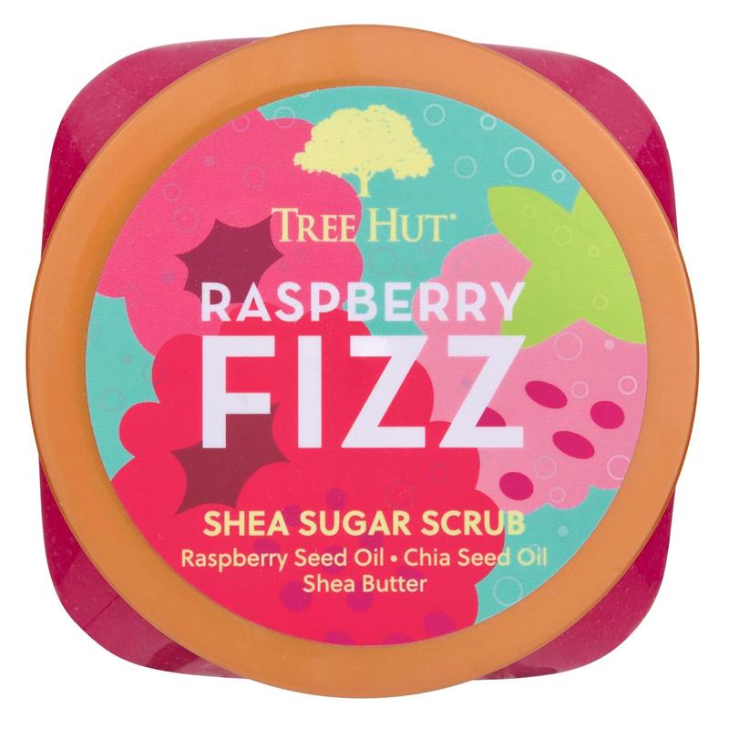  Tree Hut Raspberry Fizz Shea Sugar Scrub | Exfoliating Body Scrub Removes Dead, Dry Skin for a Soft & Hydrated Feel | Nourishing Essential Body Care | 18 fl oz.