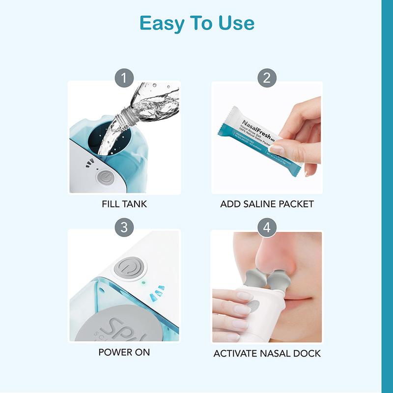 NasalFreshMD Powered Saline Nasal Irrigation System by Spa Sciences