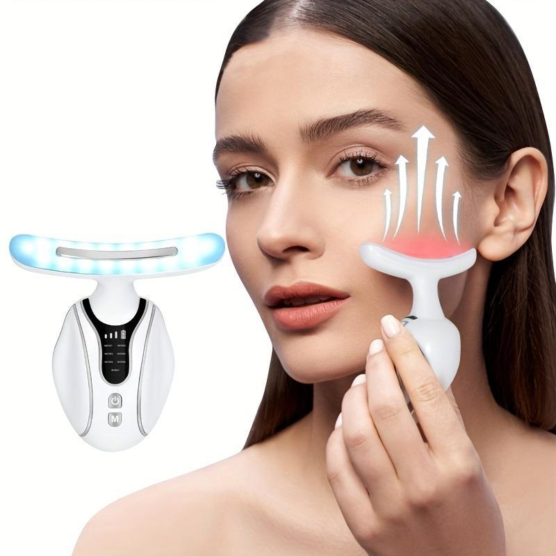 7 in 1 Neck Massager, Neck Massage Device, Face Neck Massager, Lifting and Firming Facial Beauty Instrument for Daily Skin Care Routine