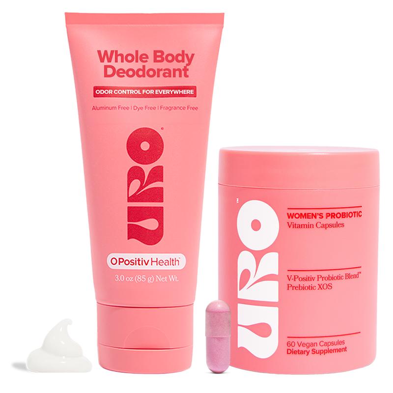 Always Fresh Kit: URO Women's Probiotics & URO Whole Body Deodorant by O Positiv Health