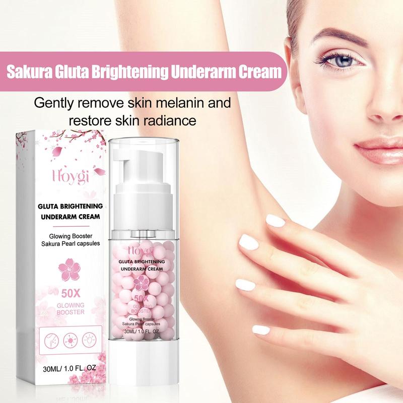 30ml Sakura & Pearl Extract Underarm Cream, Brightening Underarm Cream, Moisturizing Body Care Cream for Women & Men