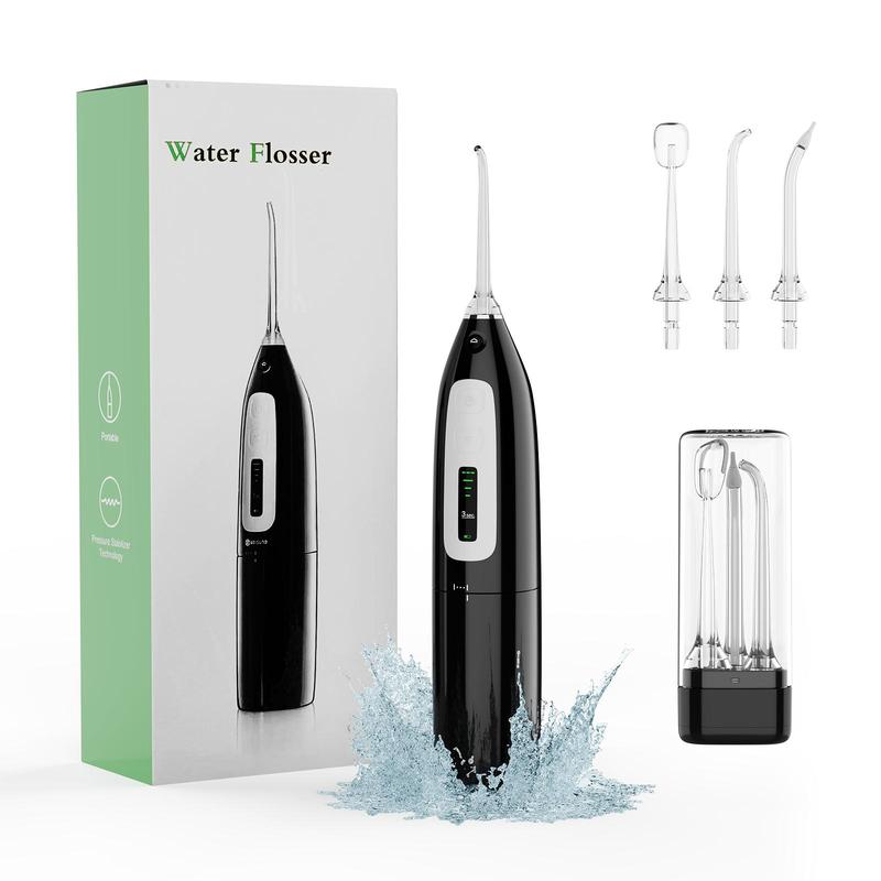 Water Flosser, 1 Count Rechargeable Oral Irrigator with Nozzles, Waterproof Dental Irrigator, Oral Care Tool for Home & Travel