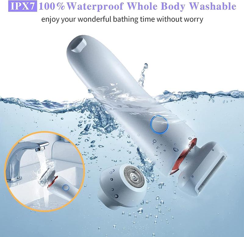 Electric Shaver for Women BestElectric Razor for Womens Bikini Legs Underarm Public Hairs Rechargeable Trimmer with Detachable Head Cordless WetDry Use Precise Safe