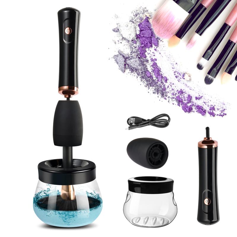 Electronic Makeup Brush Cleaner Machine, Quick Wash & Dry Makeup Brush Cleaner Tools, 3 Adjustable Speeds, Travel Portable Automatic Brushes Cleaner Cleanser Machine Cleansing Cosmetic