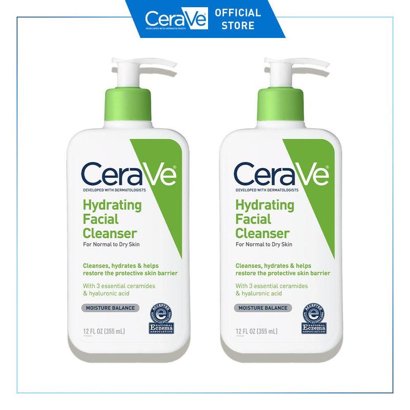 CeraVe Hydrating Facial Cleanser |Normal to Dry Skin Bundle