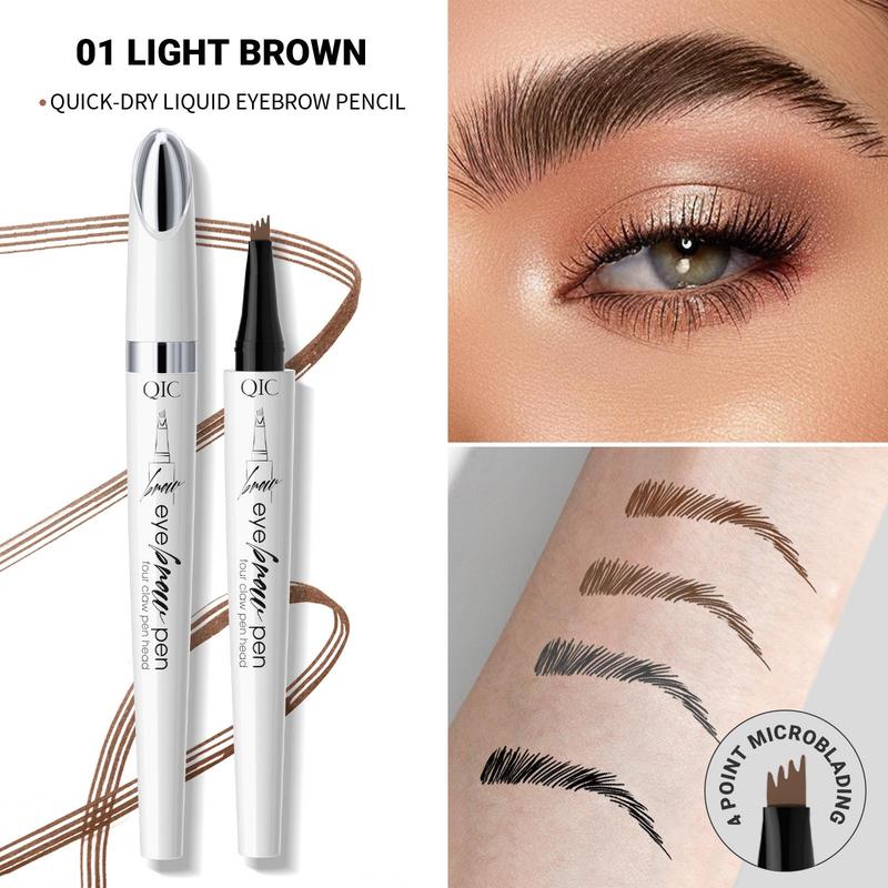 Waterproof Brow Pen with Micro-fork Tip, 2 Counts Long Lasting Eyebrow Pen, Brow Styling Brush, Eye Brow Makeup Tool, Makeup Accessories, Christmas Gift