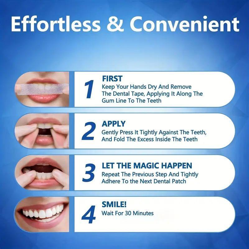 7 14 21 Teeth whitening strips, cleaning and whitening tooth patches, deep cleaning teeth, for daily oral care, home travel Cleansing Cleanser