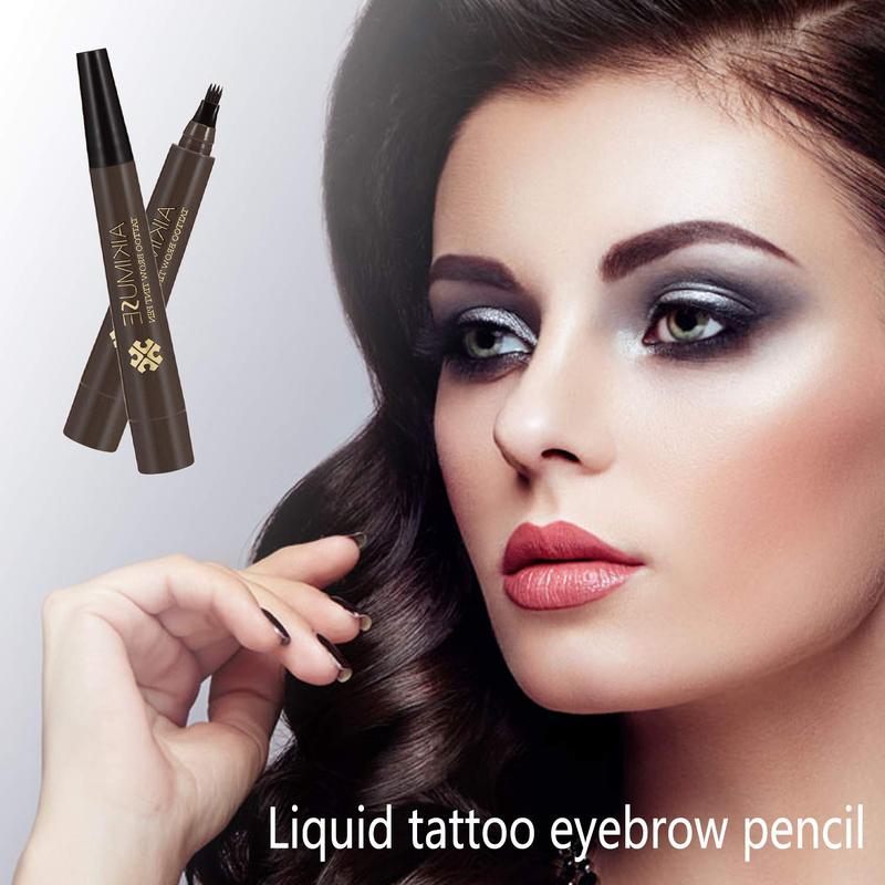 Liquid Eyebrow Pen Waterproof Microblading Eyebrow Pencil with a Micro-Fork Tip Applicator Creates Natural Looking Brows Effortlessly Makeup Smooth