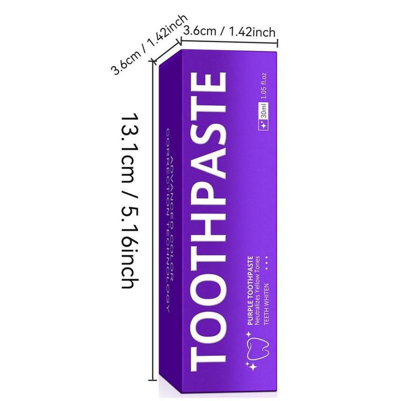 Purple Toothpaste, 1 Box Deep Cleaning Toothpaste, Oral Care Toothpaste for Removing Stains & Brightening Teeth, for Men & Women, Christmas Gift