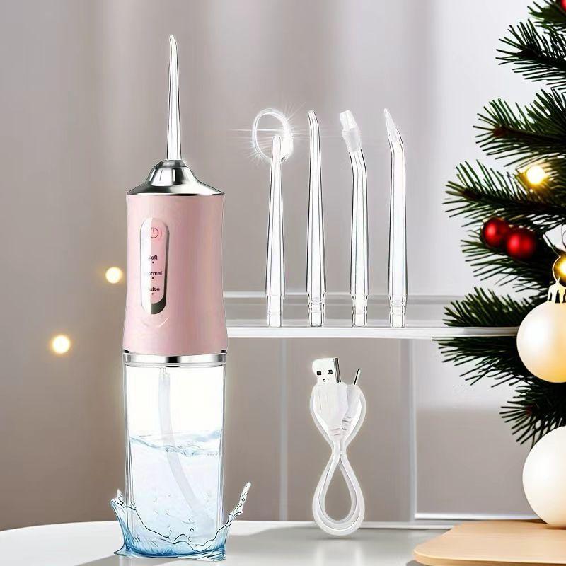 Portable Oral Irrigator, 1 Box Rechargeable Electric Water Flosser & Accessories, Household Oral Care Tool for Home & Travel, Christmas Gift