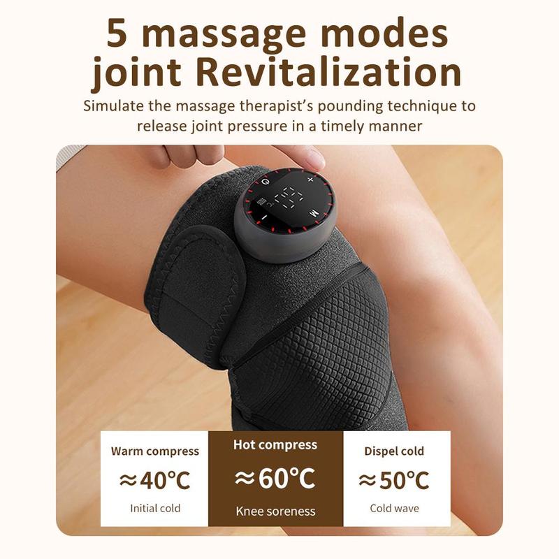 3 in 1 Electric Knee Massager, 1 Count 5 Speed Massage & 5 Heating Modes Massager, Shoulder & Knee & Elbow Massager for Home & Travel, Christmas Gift