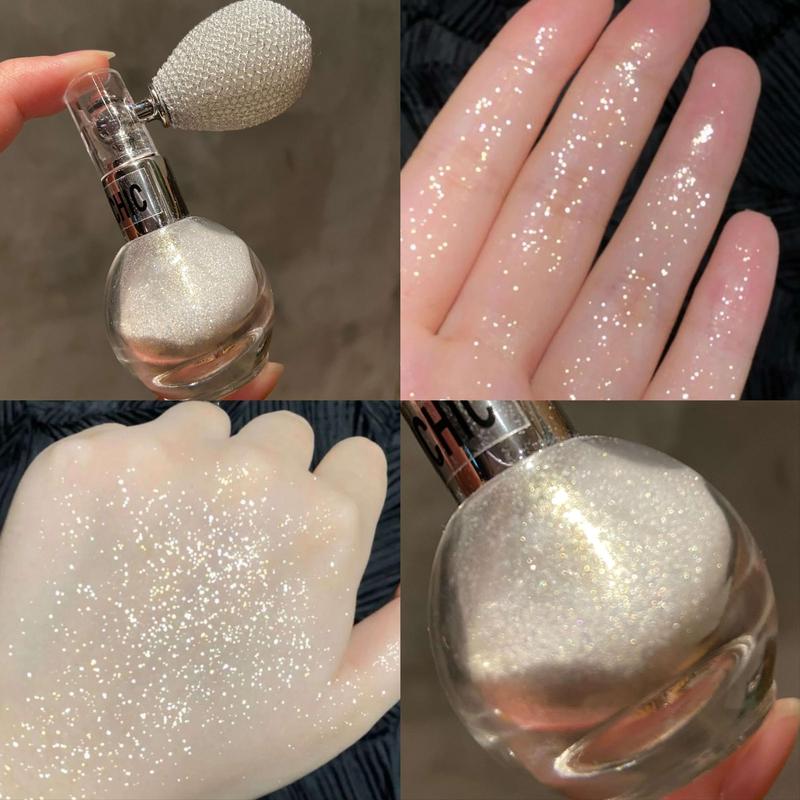 Glitter Highlighter Powder, 1 Count Shimmering Body Spray Powder, Long Lasting Body Shimmer Powder, Shiny Body Makeup for Women & Girls