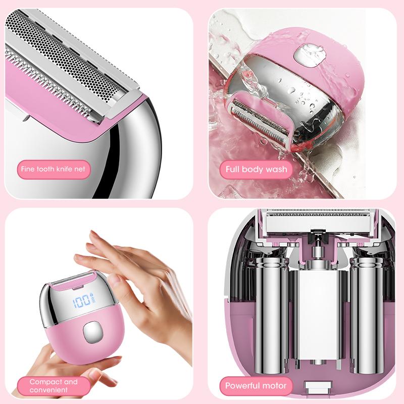 Suttik Lady's waterproof electric body hair trimmer,Groin hair trimmer， intimate trimmer, home hair trimmer, cordless and convenient hair trimmer，Easy shaving without damaging the skin