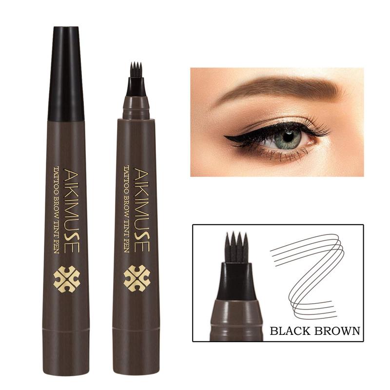 Liquid Eyebrow Pen Waterproof Microblading Eyebrow Pencil with a Micro-Fork Tip Applicator Creates Natural Looking Brows Effortlessly Makeup Smooth