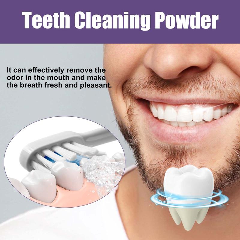 Tooth Powder - Purple Teeth Cleaning Powder, Natural Pearl Probiotic Tooth Powder, Teeth Whitening Mint Powder for Fresh Breath Instant Teeth Whitening Powder