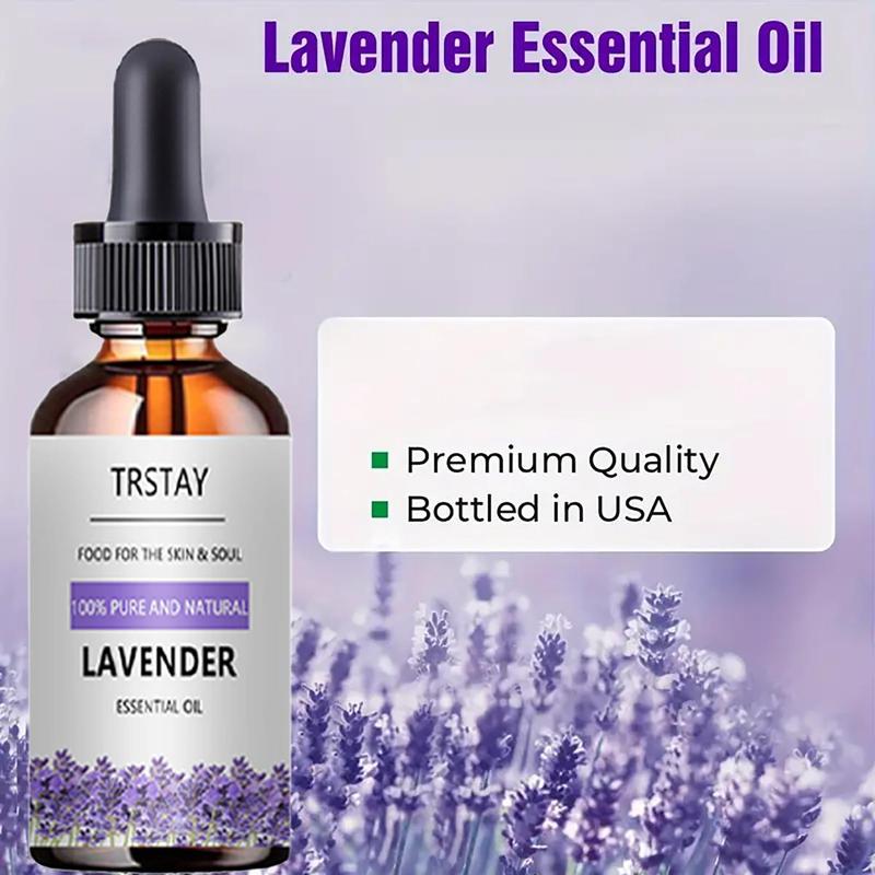 Natural Lavender Essential Oil, Long-lasting Fragrance Relaxing Essential Oil for Massage Shower, Nourishing Body Care Oil for Face, Neck, Hair