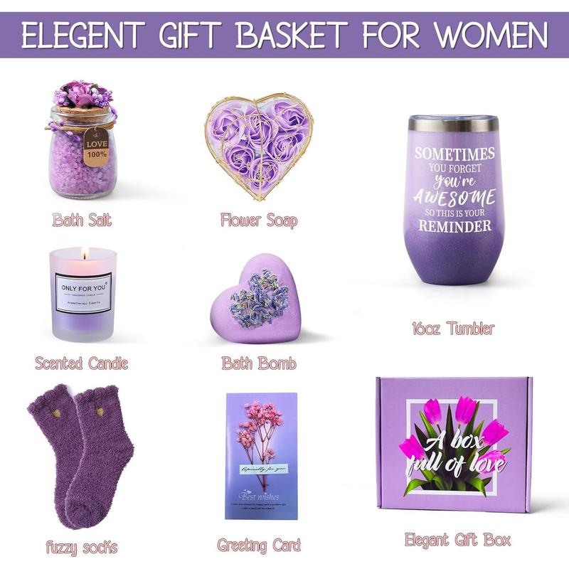 Gifts for Women, Mothers Day Gifts for Mom, Wife, Girlfriend, Sister, Her, Birthday Gifts for Women, Christmas, Valentine's Day Gift Basket for Women, Spa Gift Basket Set Gifts for Women