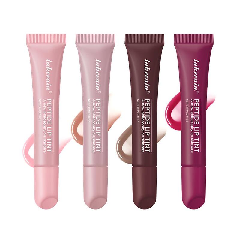 Moisturizing Lip Tint, 4 Counts set Hydrating Lip Gloss, Glossy Lip Glaze Stick, Plumping Lip Oil Lip Stick for Girls & Women, Summer Fridays Lip Balm