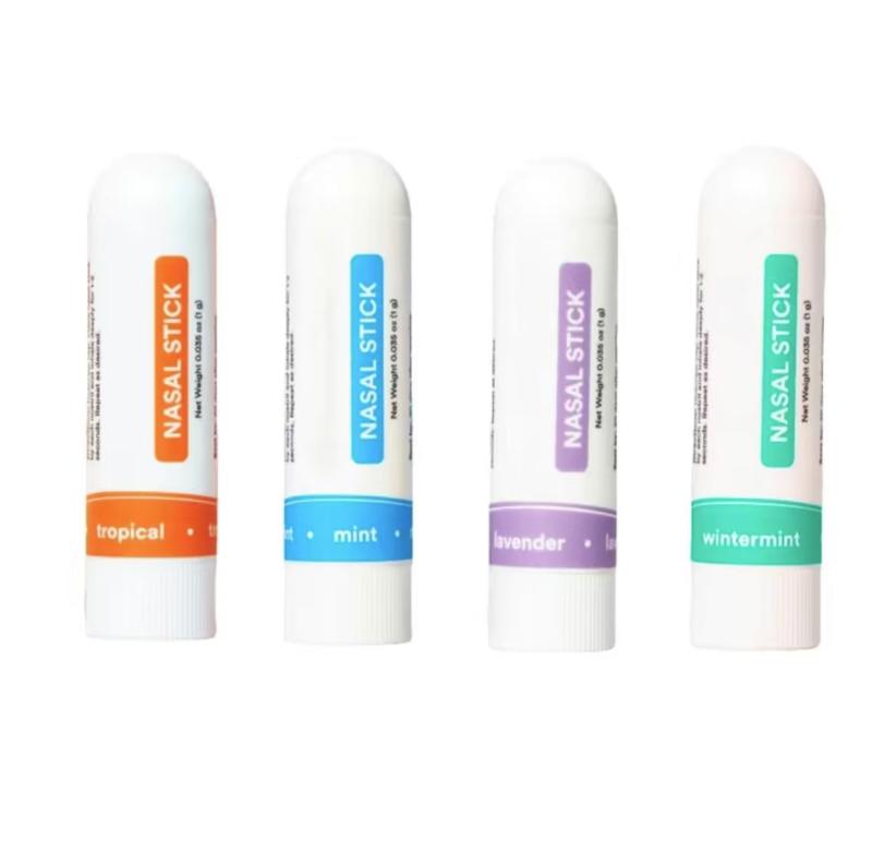 Nasal Stick (4 Pack)l EnhanceBreathing + Boost Focus | BreatheVapor Stick Provides Fresh Cooling Sensation | Aromatherapy Inhaler withEssential Oils + Menthol (Mint,Wintermint, Tropical)