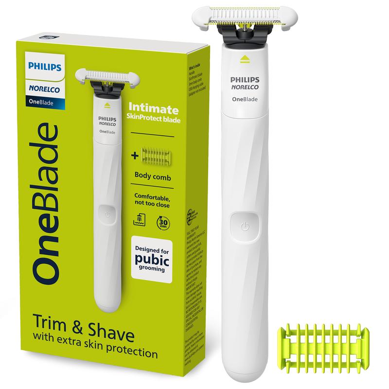 Philips Norelco OneBlade Intimate Pubic Groomer Smooth Steel