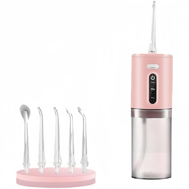 Electric Water Flosser Rechargeable Water Toothpick Dental Cleaning and Flossing Water Dental Portable Floss Rinser Oral Water Flosser Travel Adults 5 Nozzle Halloween, Thanksgiving, Christmas gifts