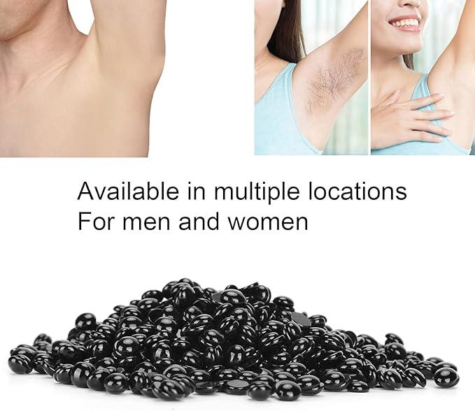 500g Painless Black Hard Wax Beans for Hair Removal – Smooth, Gentle for Underarms, Legs, Bikini & More – Compatible with Wax Warmers, Sensitive Skin